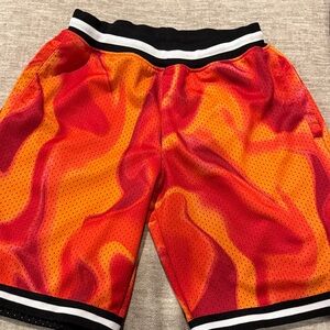 CSG Vibrant Red and Orange Men's Shorts (size MEDIUM)